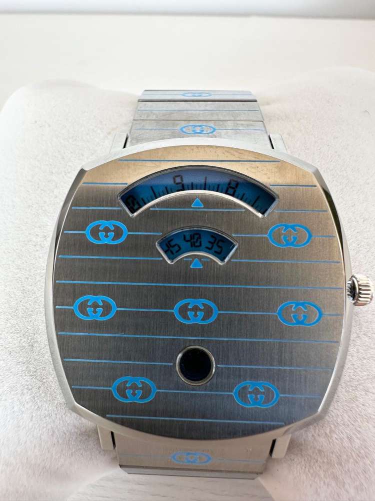 Gucci Grip – Oceľ / Modrá Superluminova