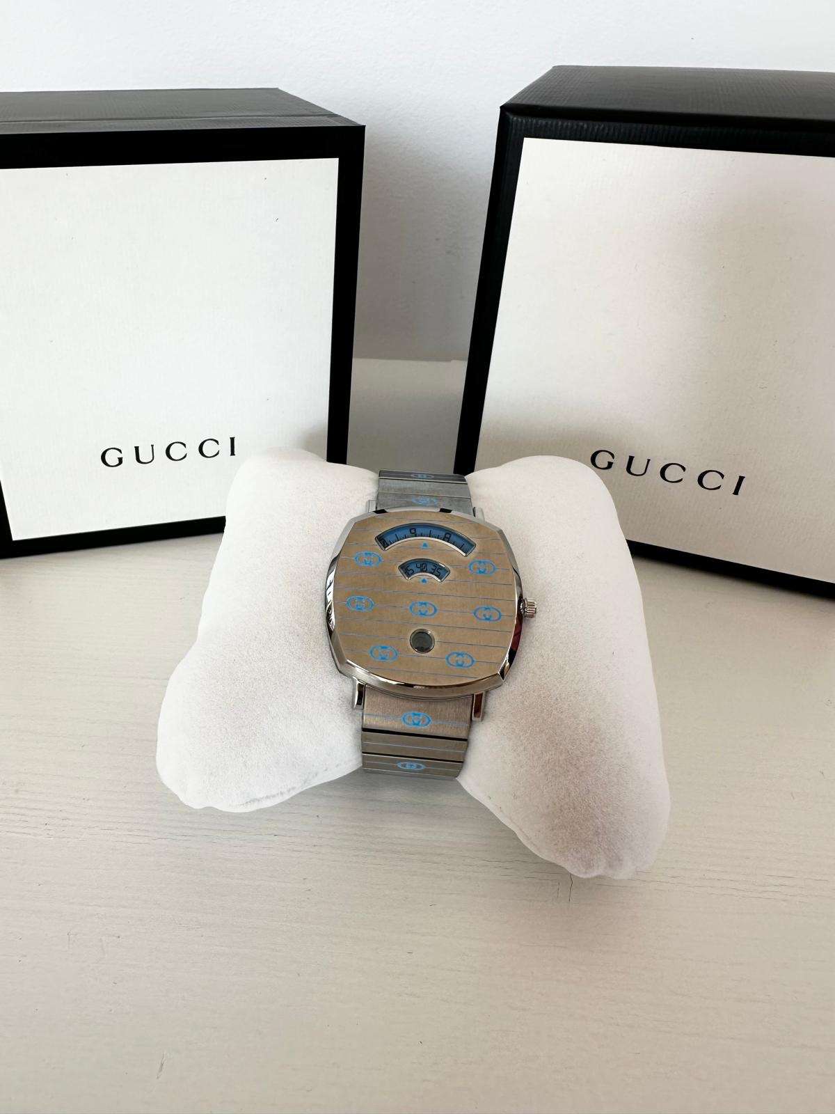 Gucci Grip – Oceľ / Modrá Superluminova