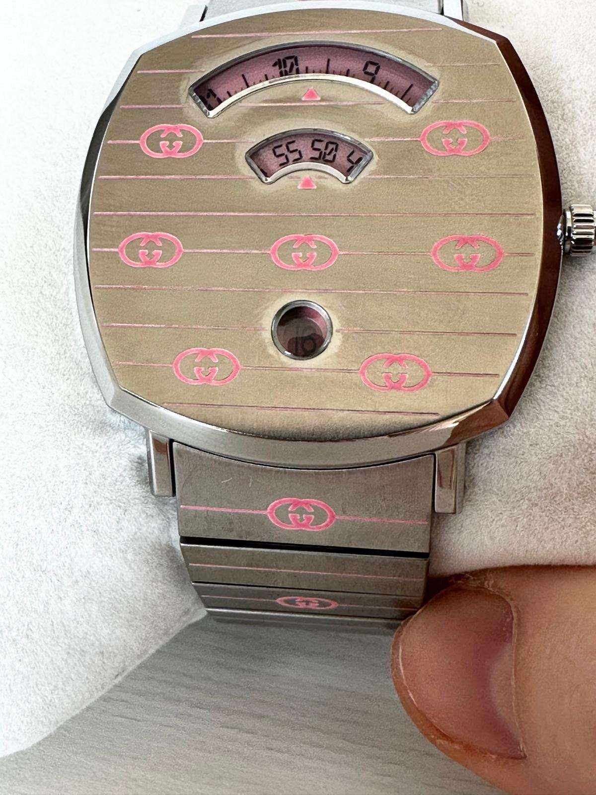 Gucci Grip – Oceľ / Ružová Superluminova