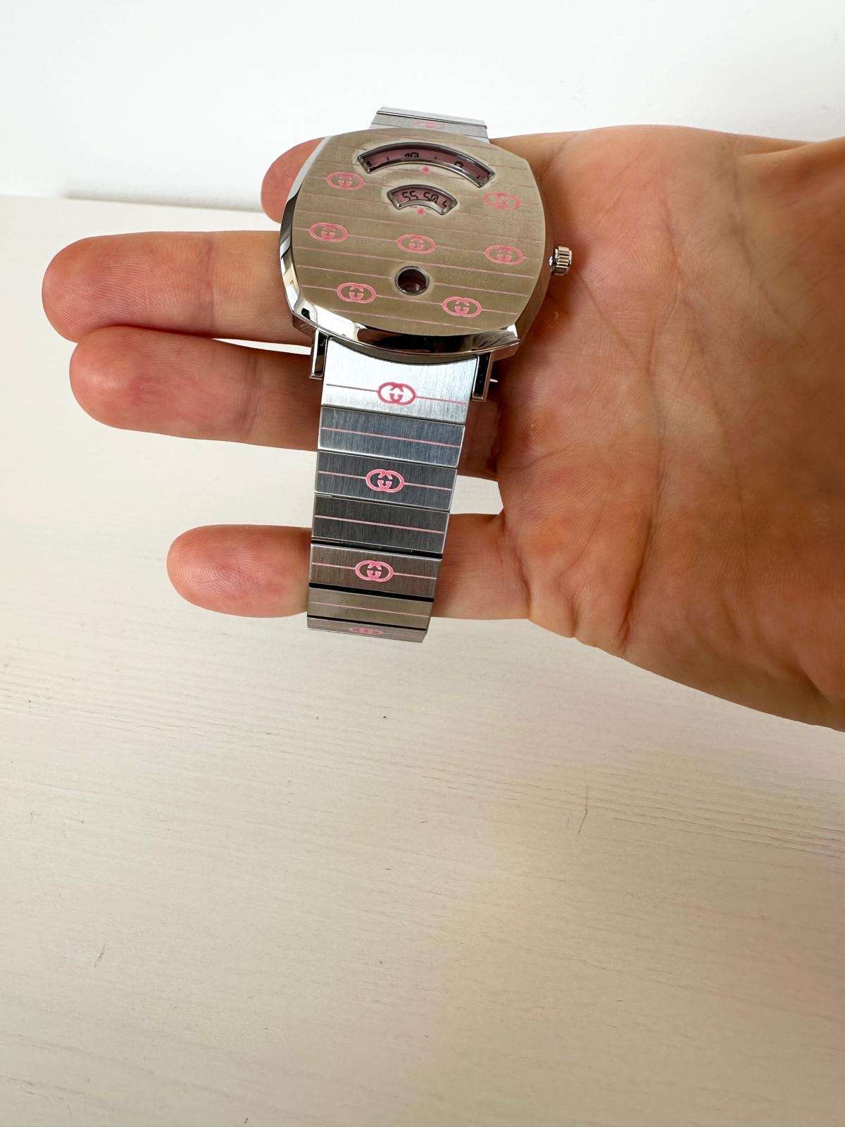 Gucci Grip – Oceľ / Ružová Superluminova