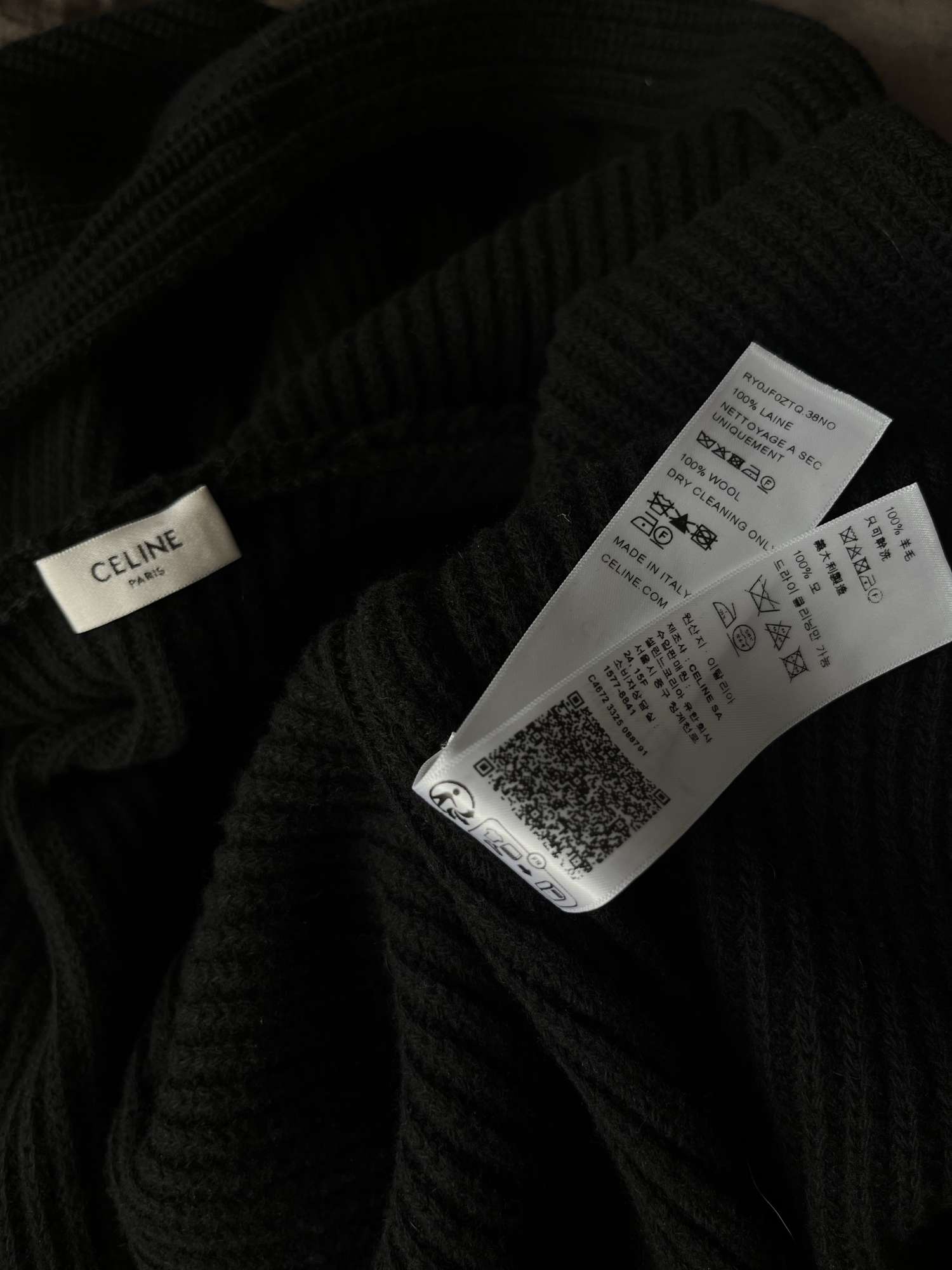 Celine  Giacche Black - hooded cardigan in wool
