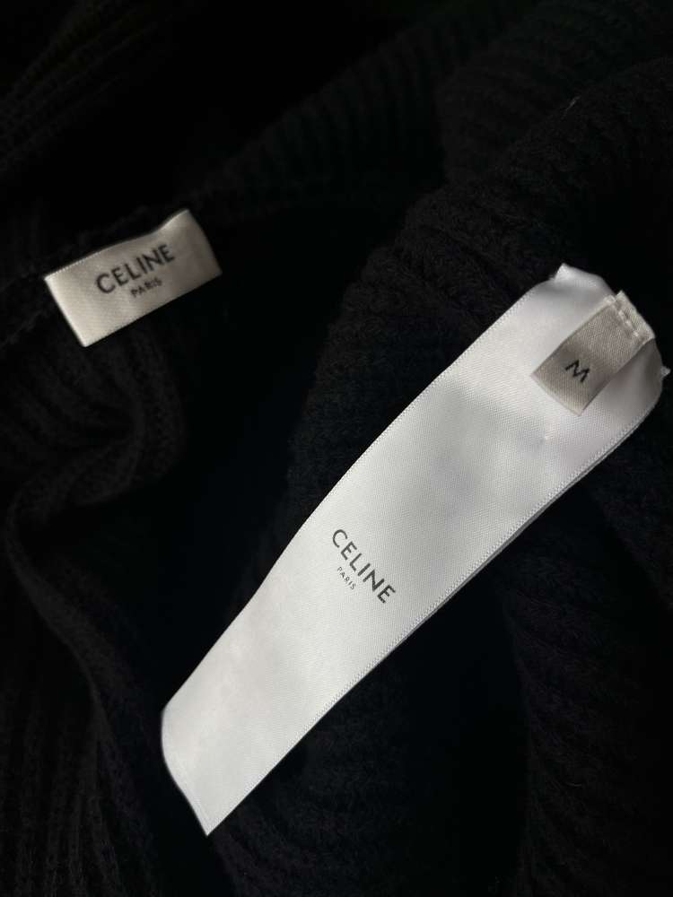 Celine  Giacche Black - hooded cardigan in wool
