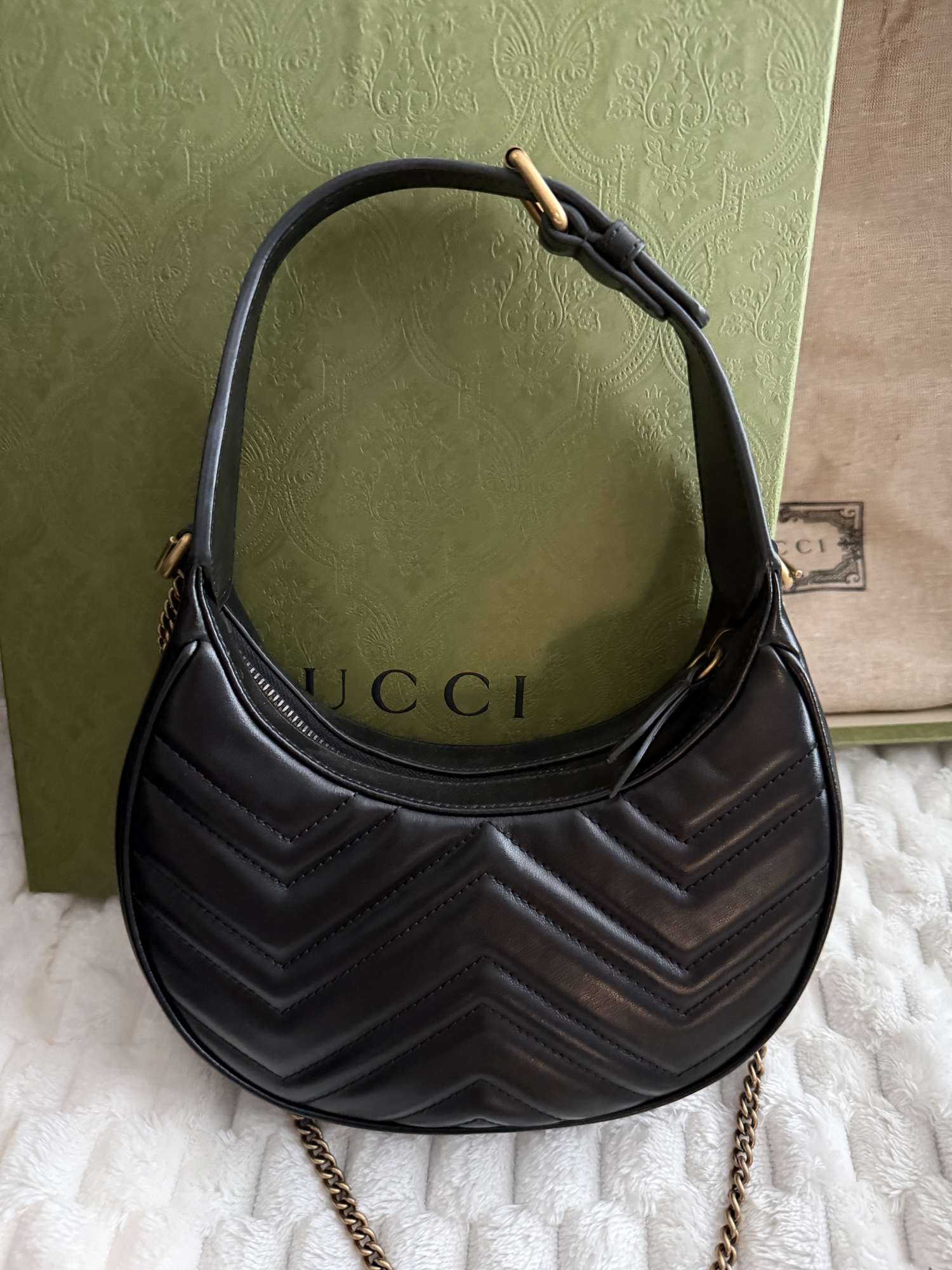 Gucci Marmont Half-Moon Bag