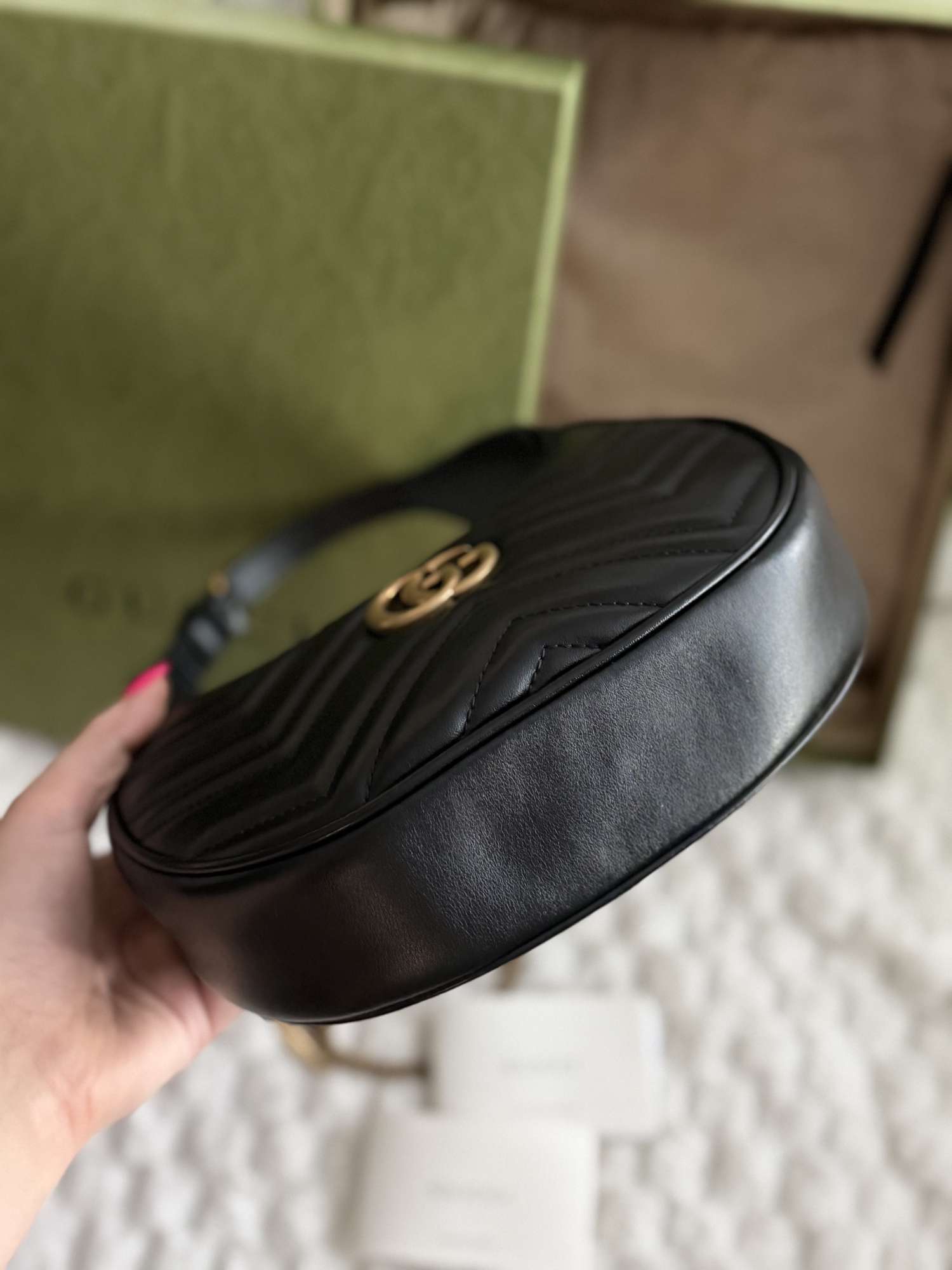 Gucci Marmont Half-Moon Bag