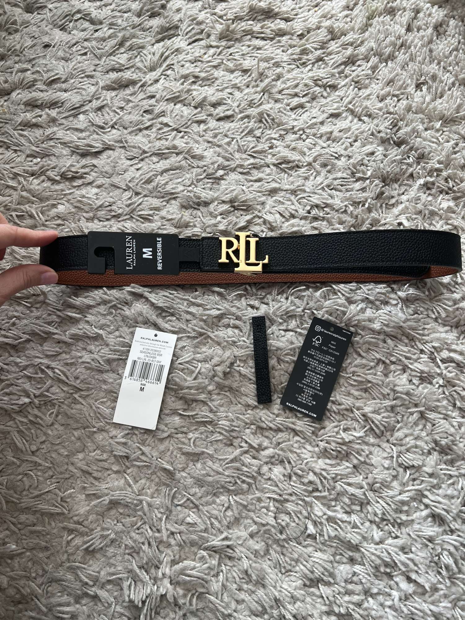 Ralph Lauren obojstraný opasok