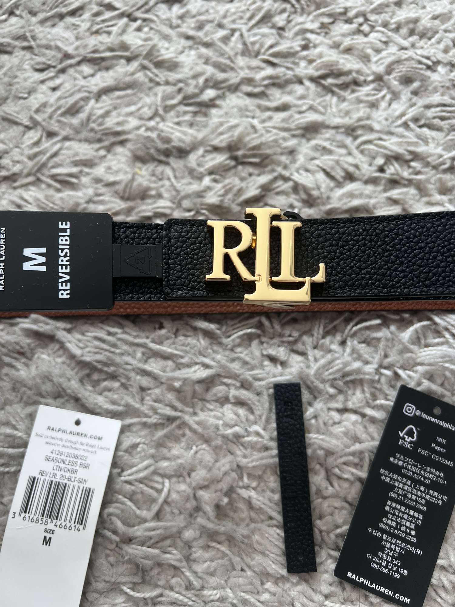 Ralph Lauren obojstraný opasok