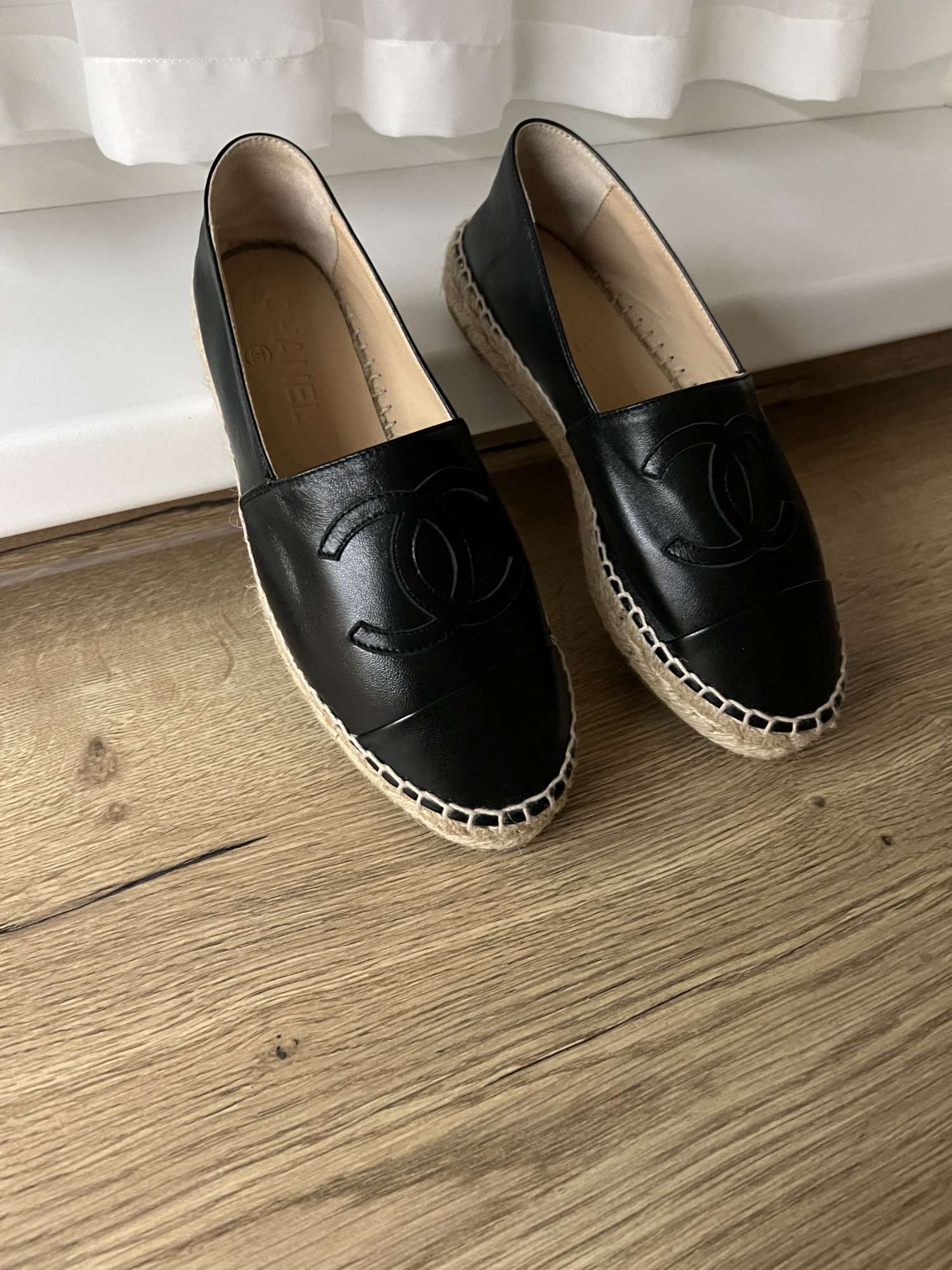 Čierne chanel espadrilky