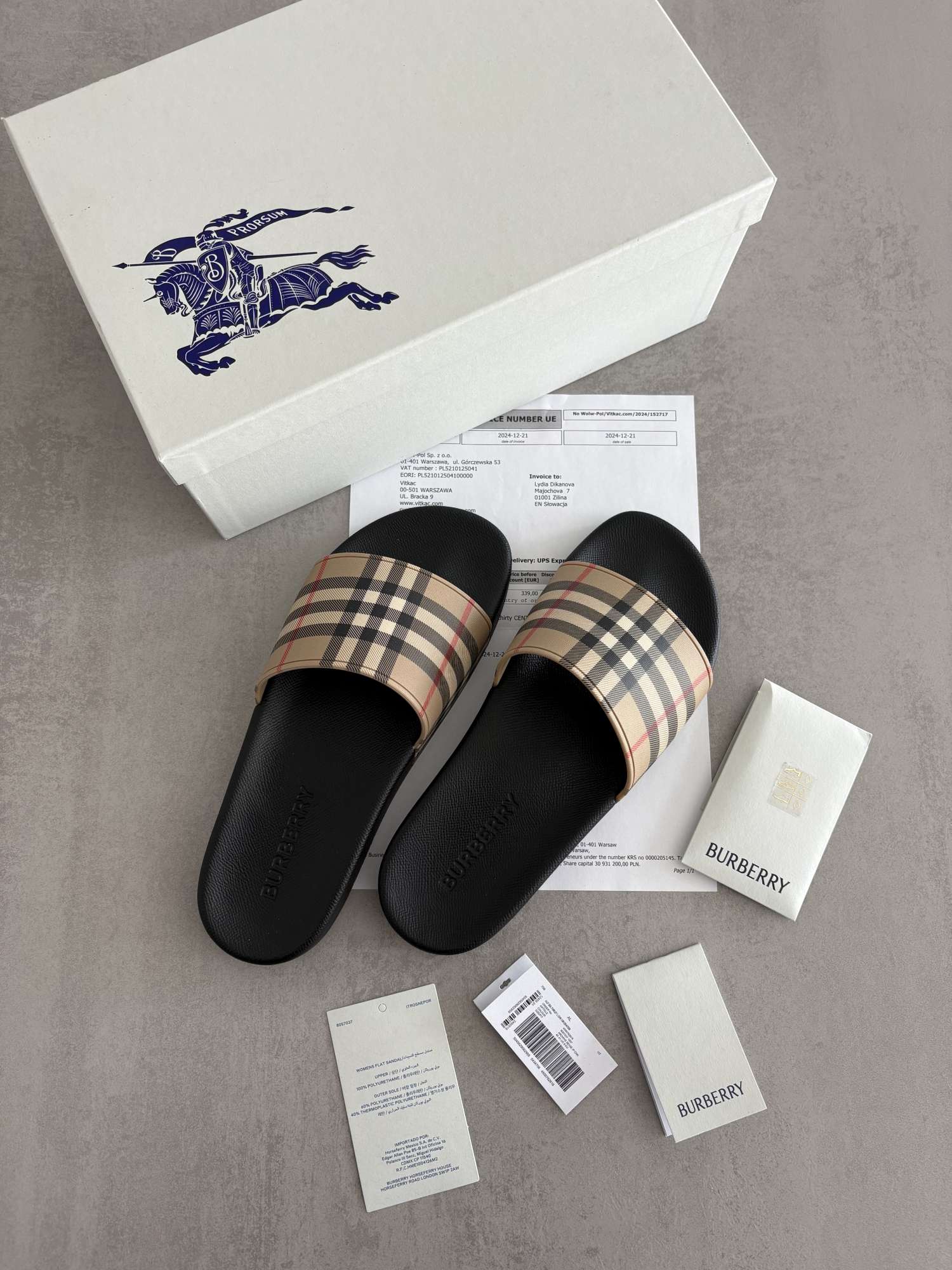Burberry Furley slide sandals, pc 350€