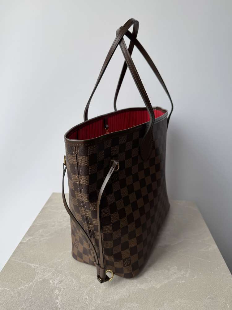 LOUIS VUITTON Neverfull MM Damier Ebene Cherry kabelka taška