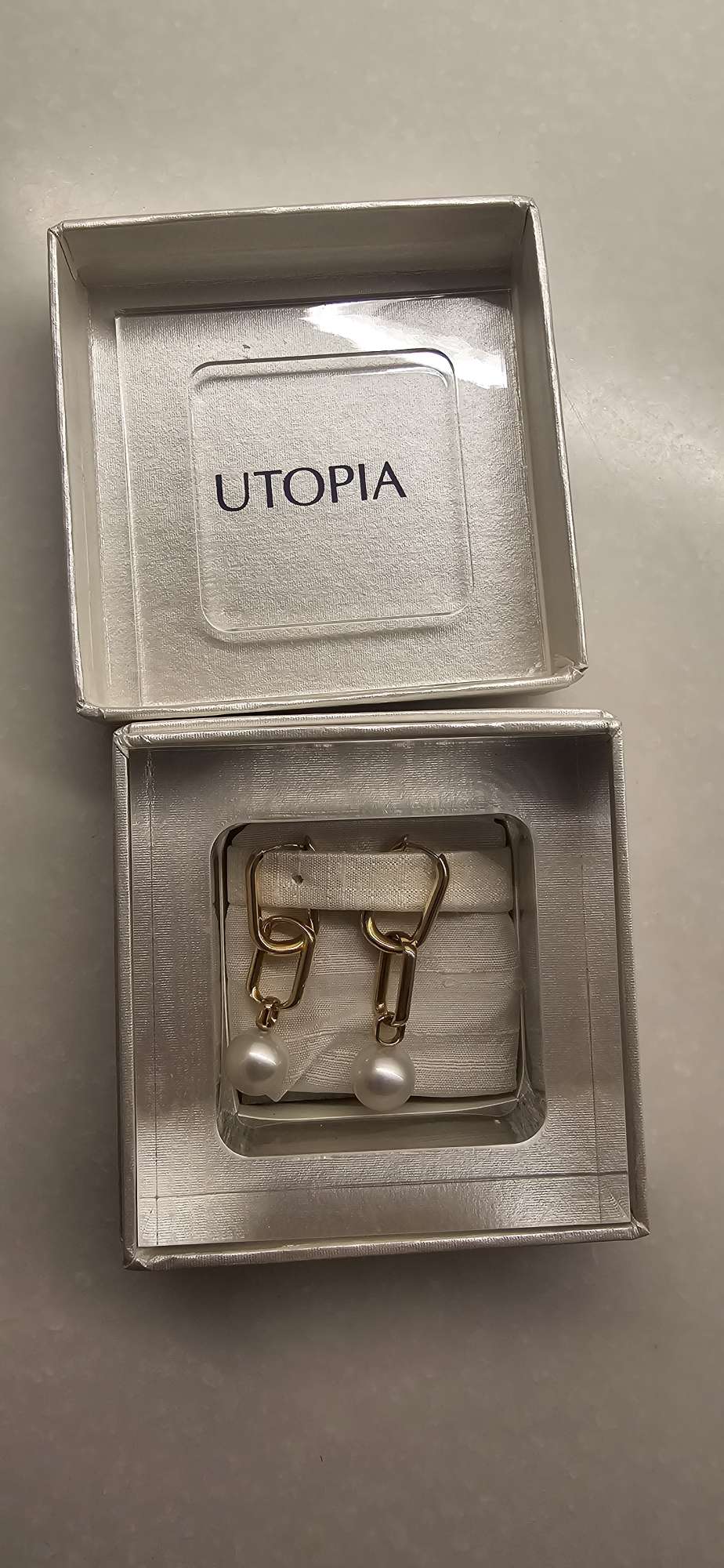 Utopia Aurum earrings with South Sea Pearls