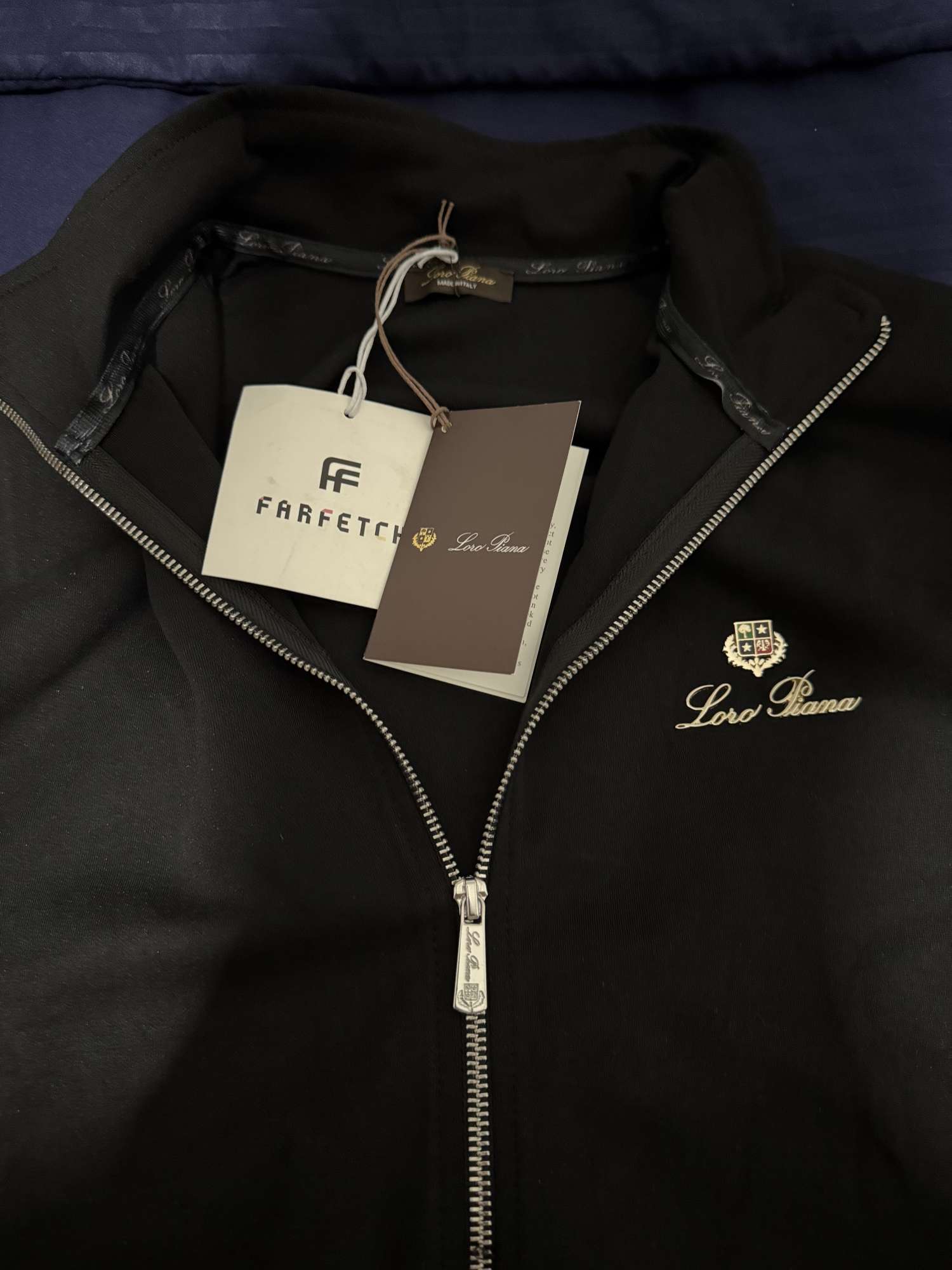 Loro Piana Zip Jacket Black – Size M – NEW with Tags