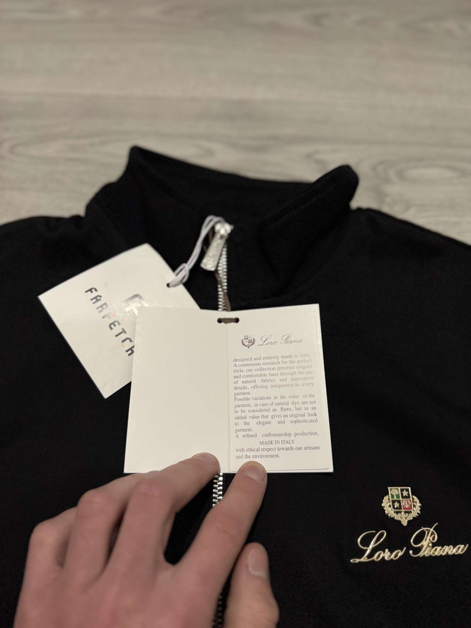 Loro Piana Zip Jacket Black – Size M – NEW with Tags