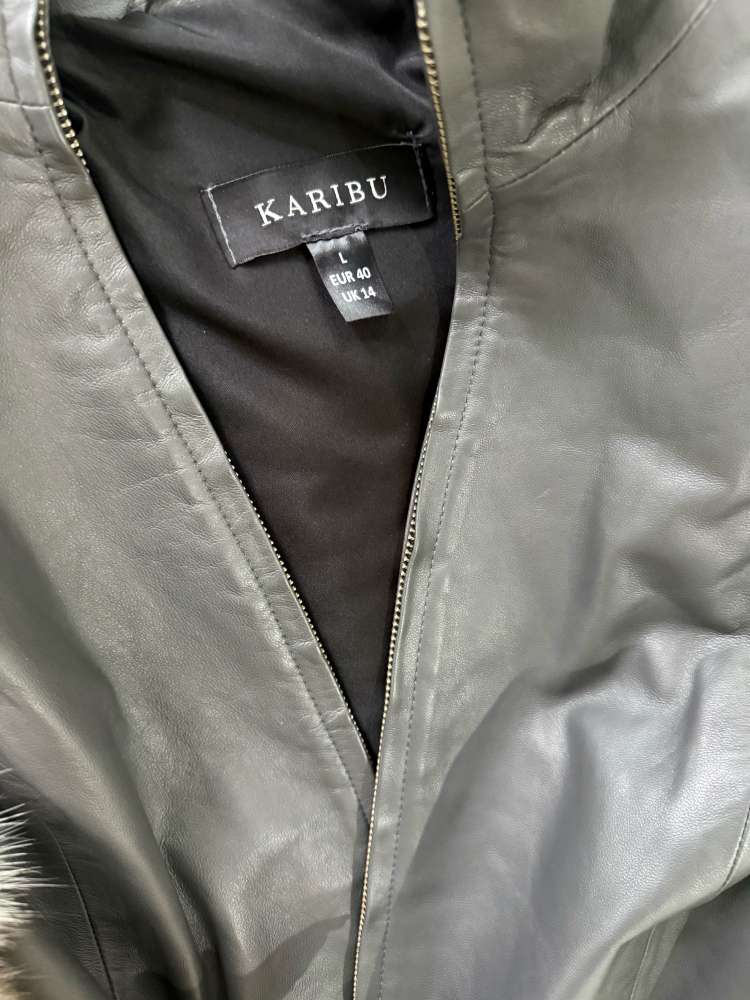 Kožená bunda s liskou