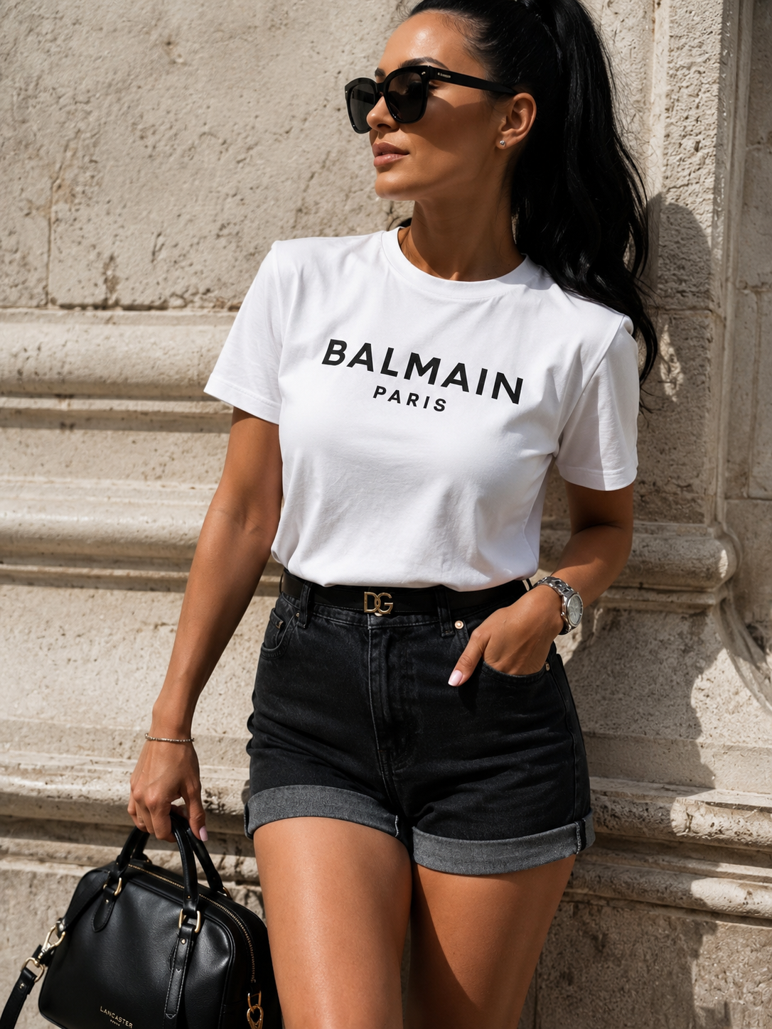 Balmain tričko biele