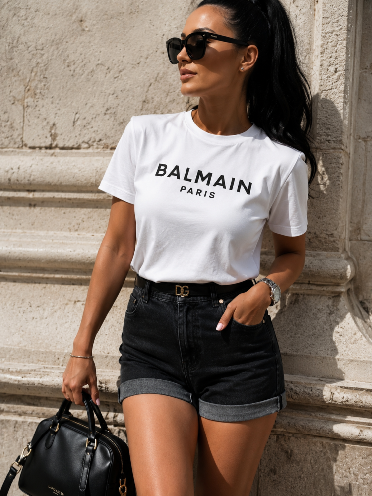 Balmain tričko biele