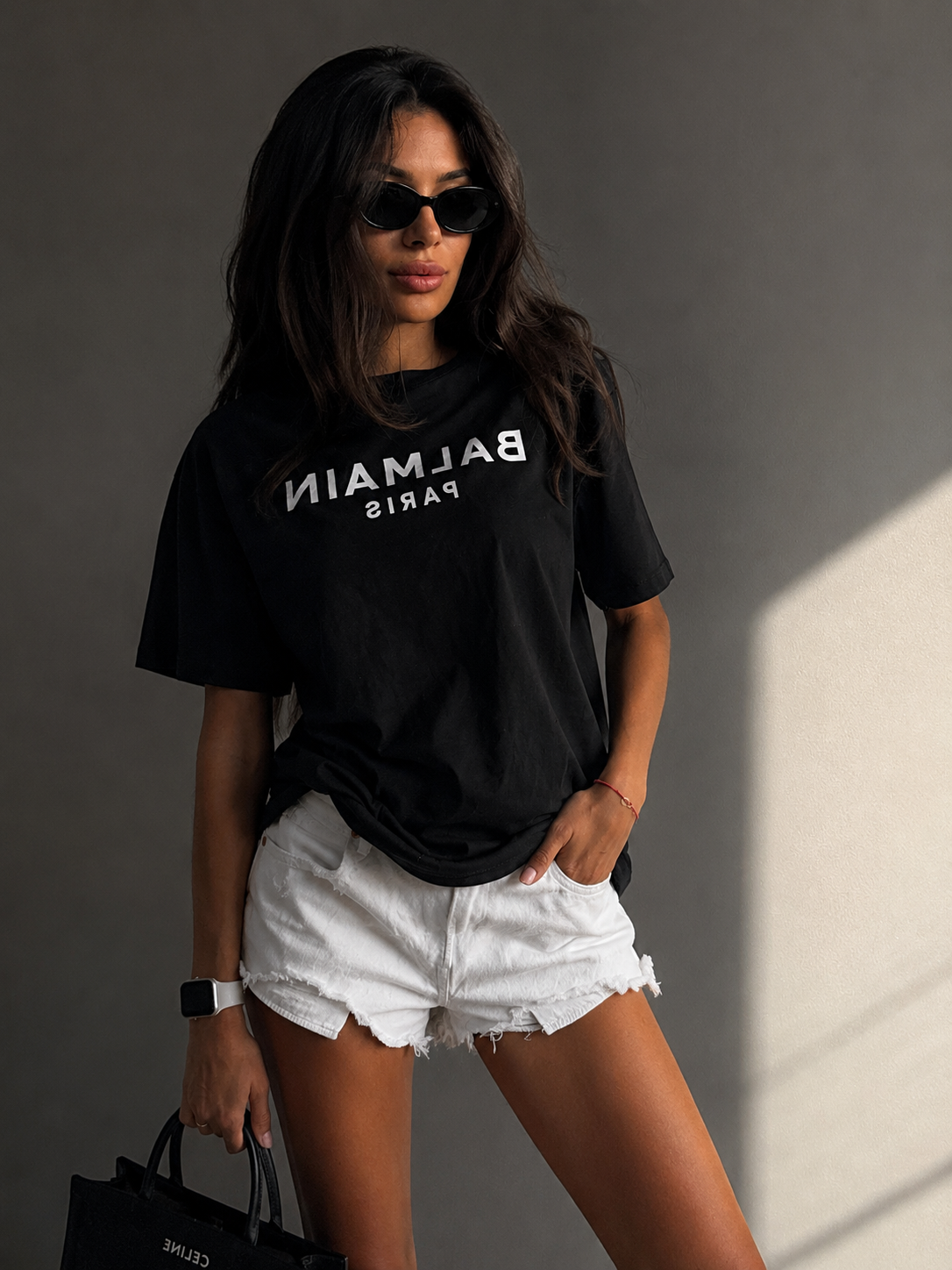 Balmain tričko čierne
