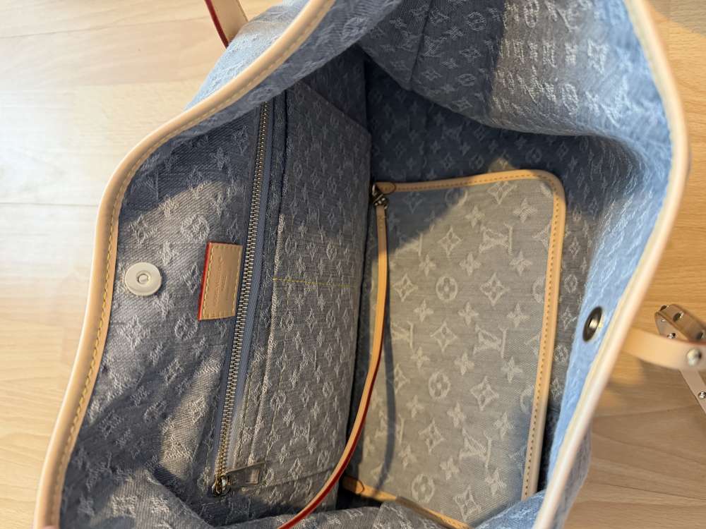Louis Vuitton Denim CarryAll MM Washed Gray