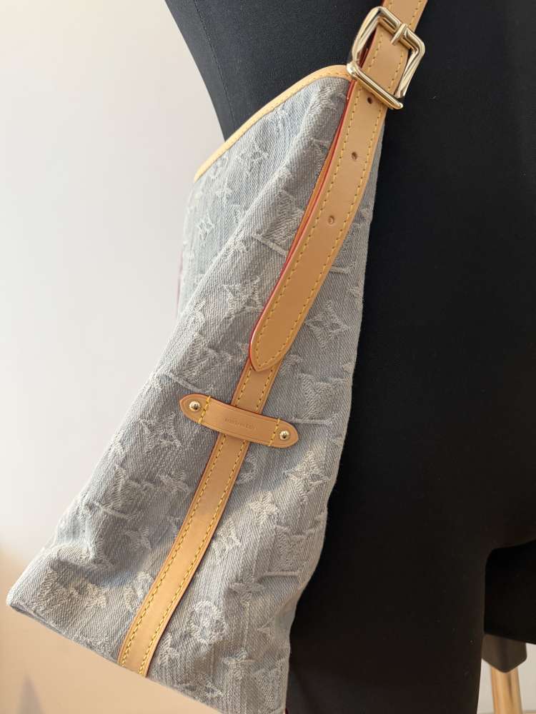 Louis Vuitton Denim CarryAll MM Washed Gray