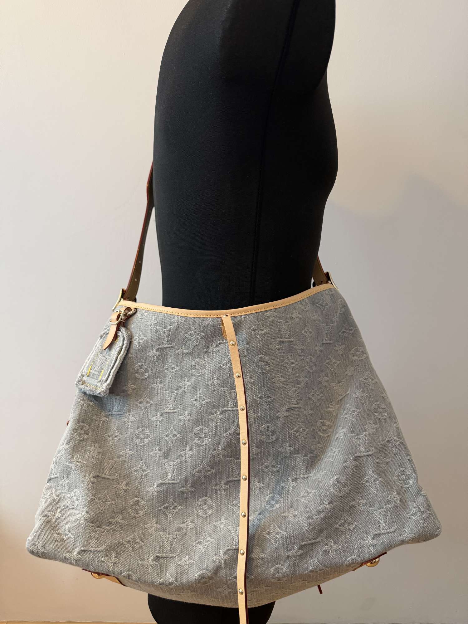 Louis Vuitton Denim CarryAll MM Washed Gray