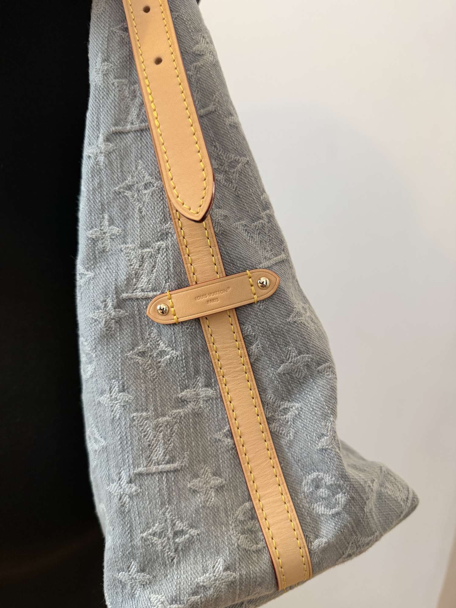 Louis Vuitton Denim CarryAll MM Washed Gray