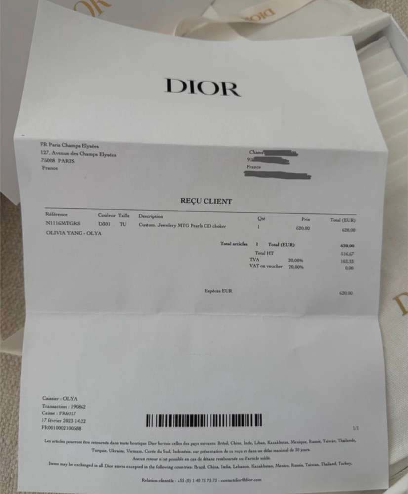 Dior náhrdelník