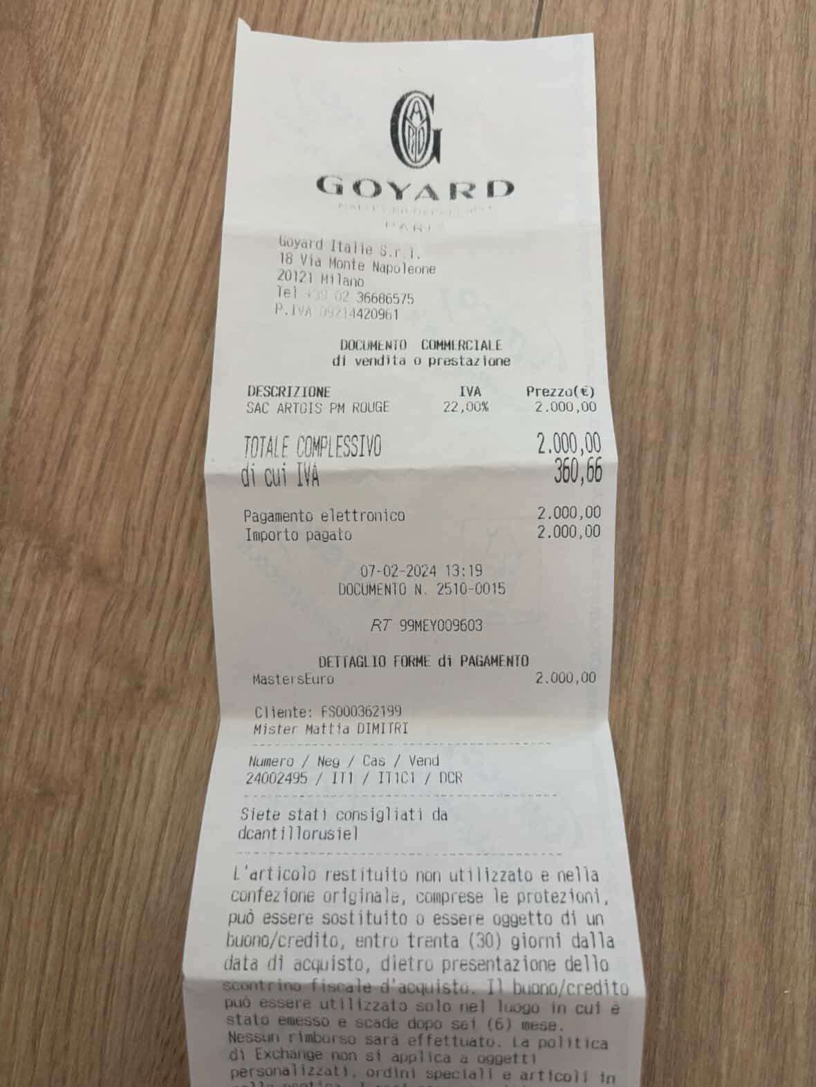Goyard Artois PM rouge