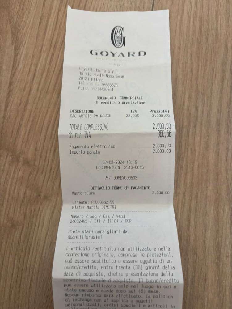 Goyard Artois PM rouge