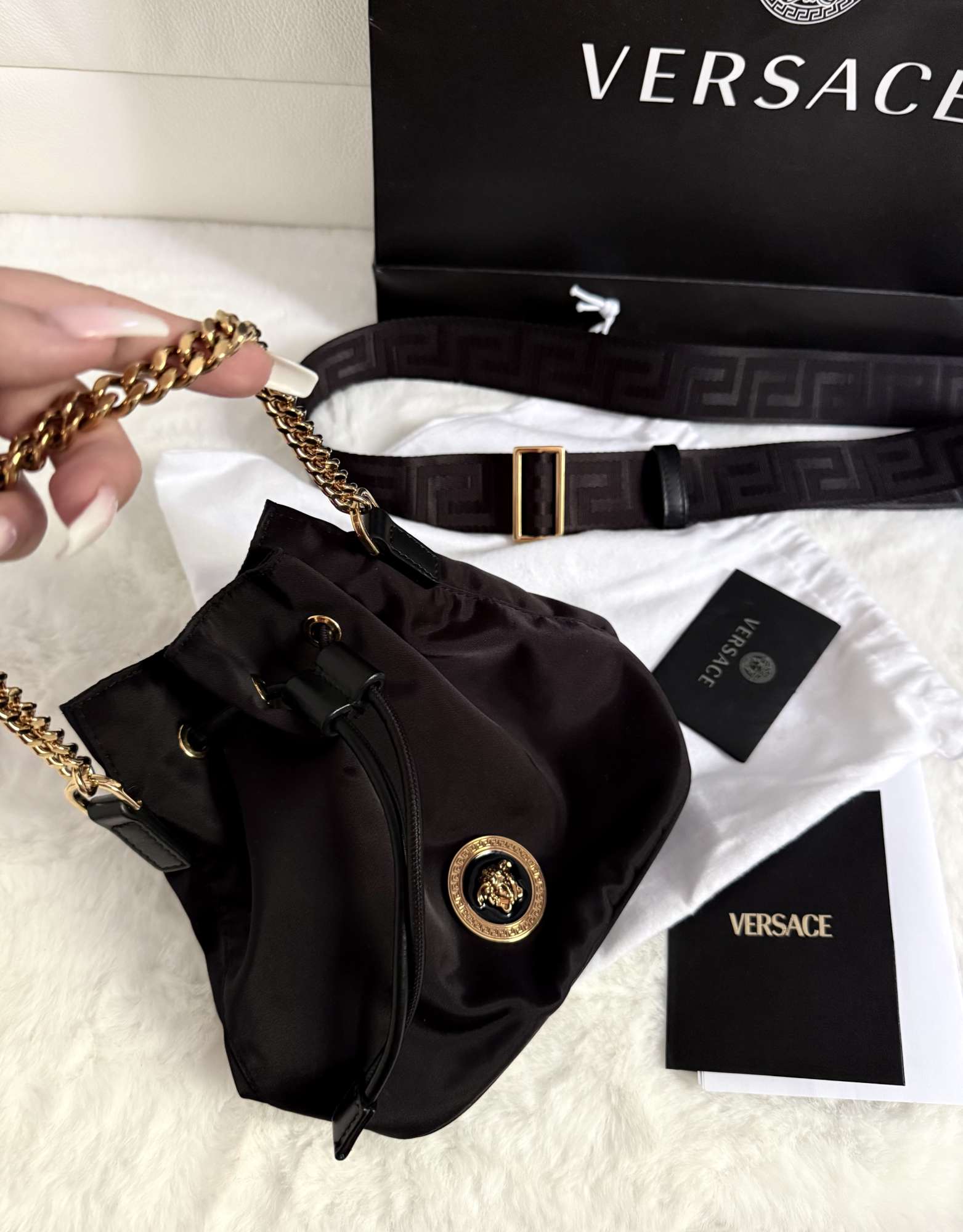Nylonová crossbody kabelka Versace Medusa