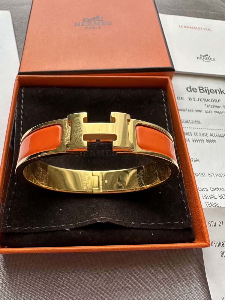 Hermes Clic H gold naramok