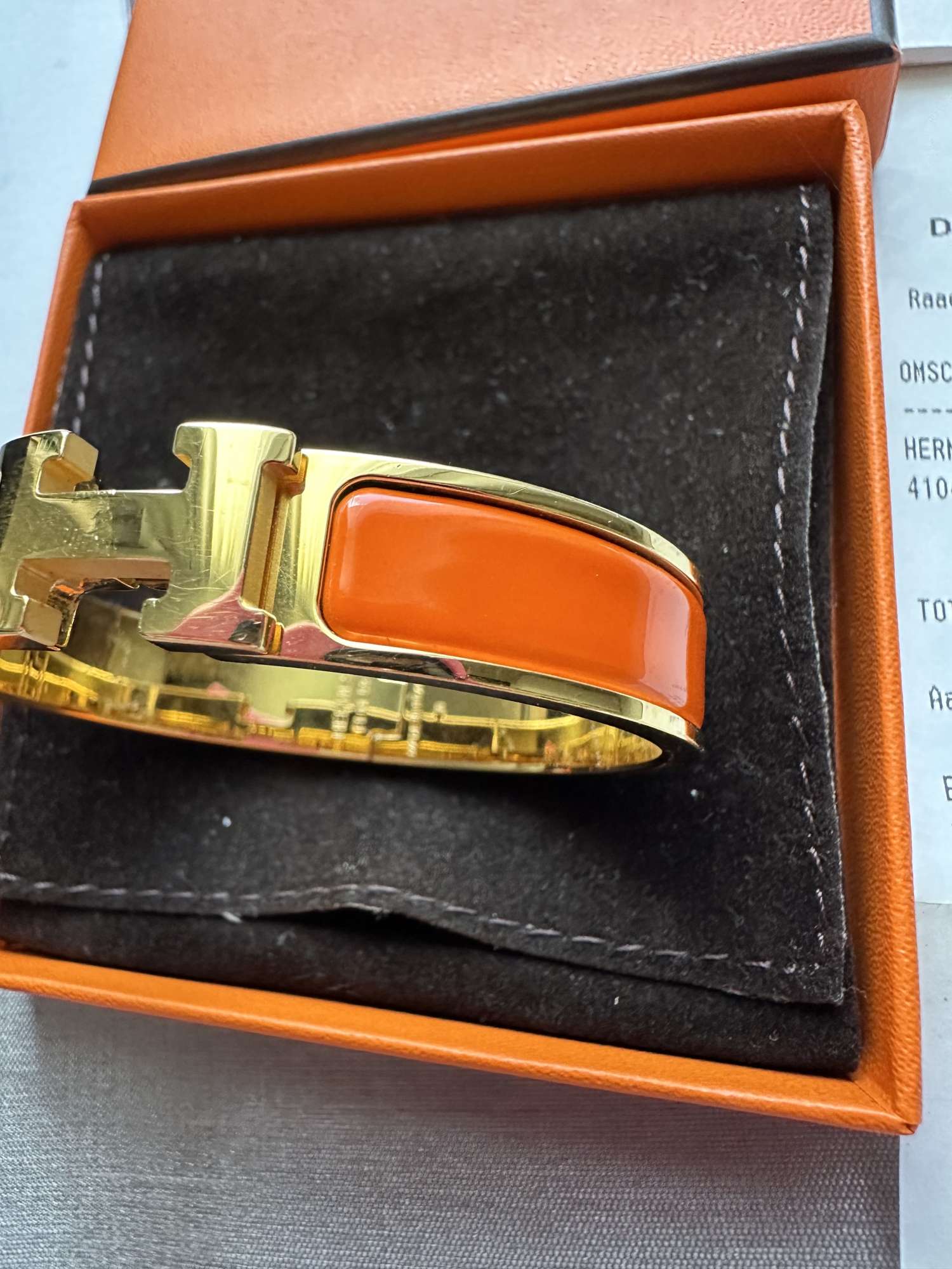Hermes Clic H gold naramok