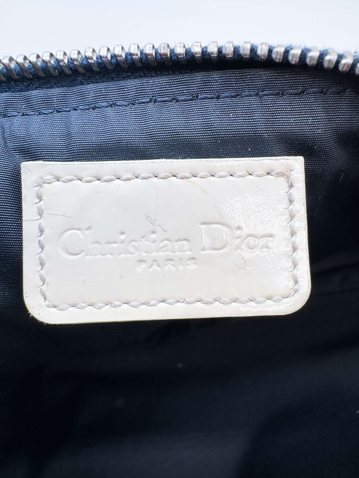 Christian Dior Trotter Monogram Mini Saddle Bag Canvas & Patent Leather