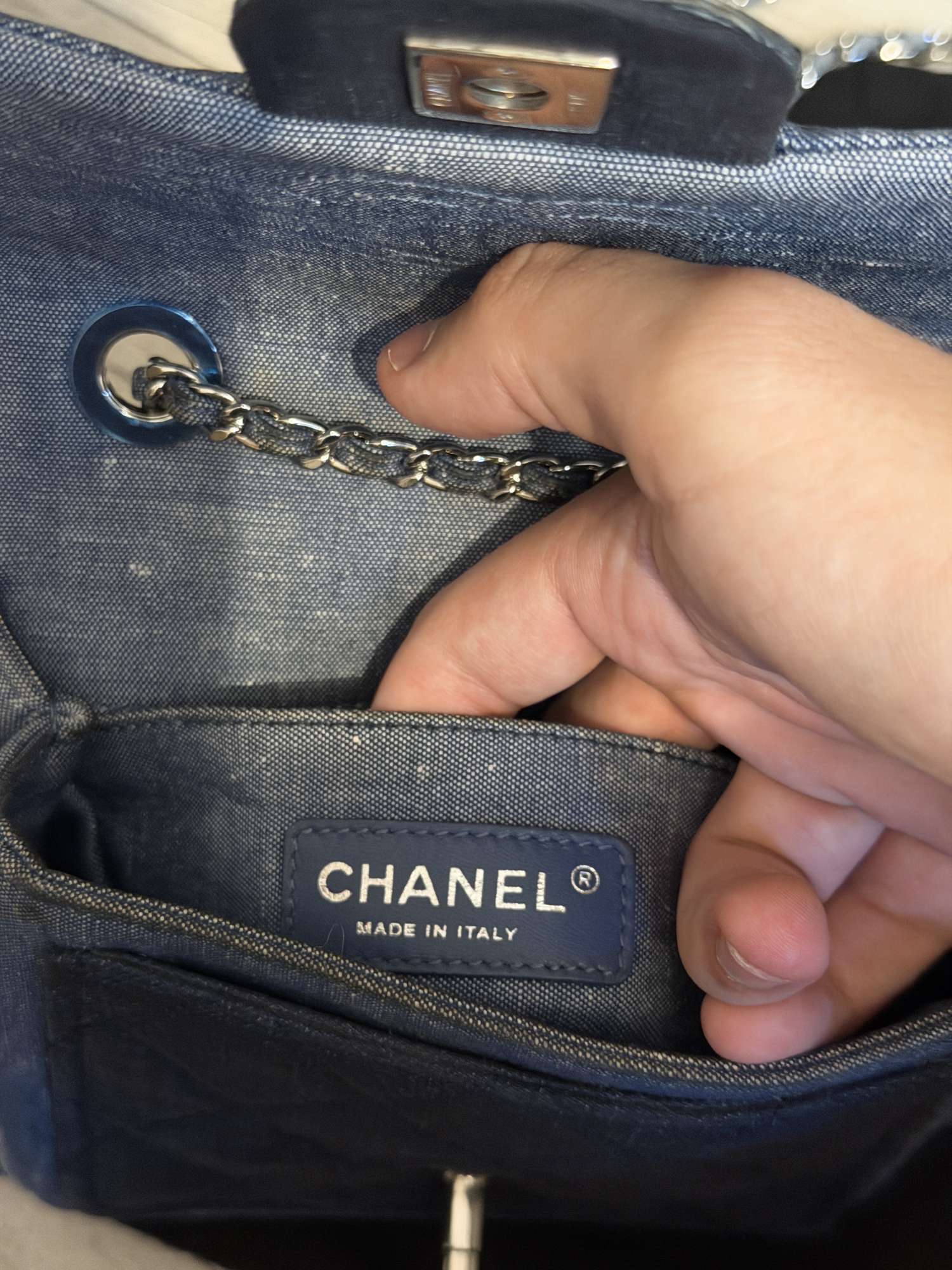 Chanel denim flap