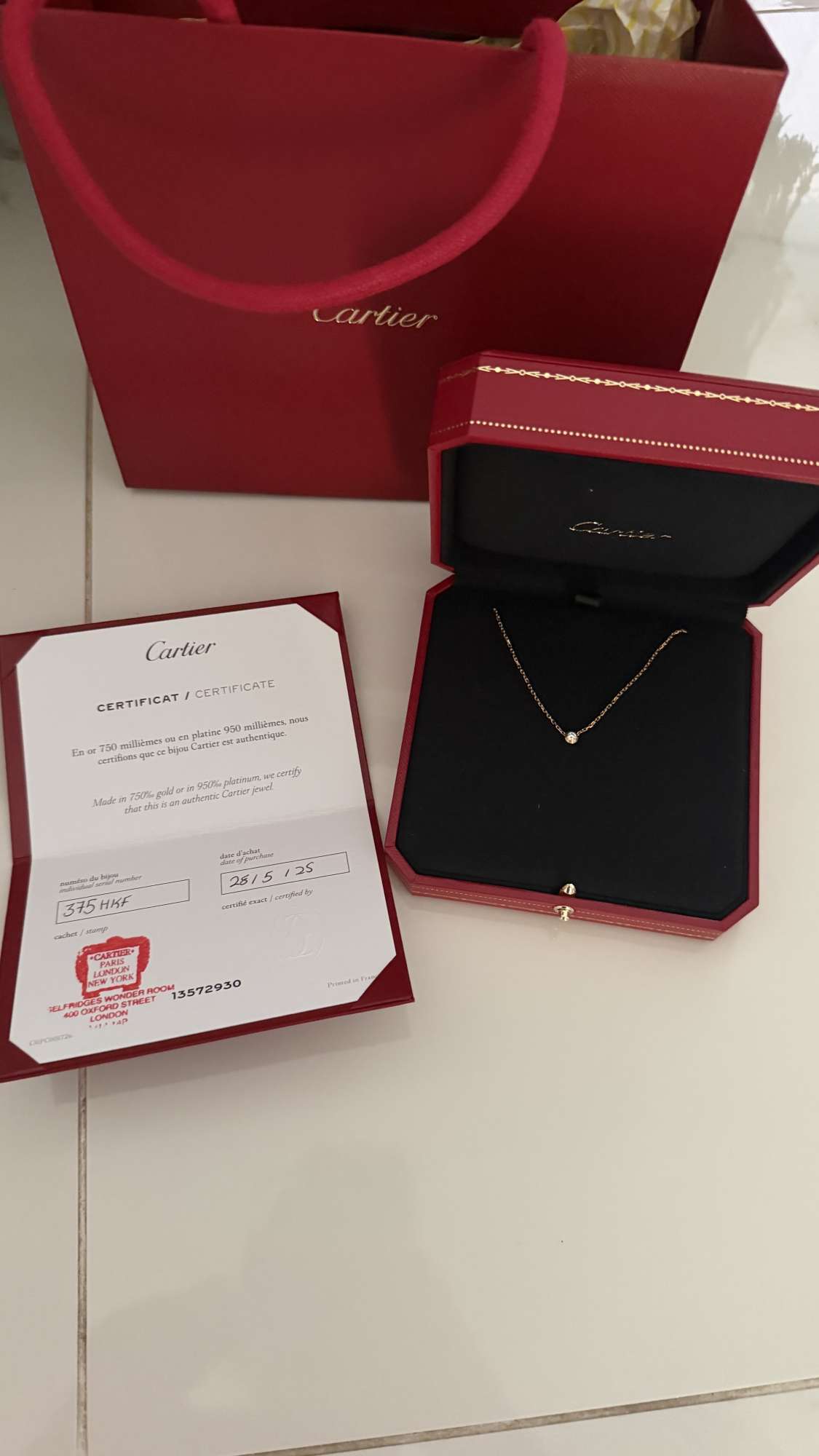 Cartier damour náhrdelník
