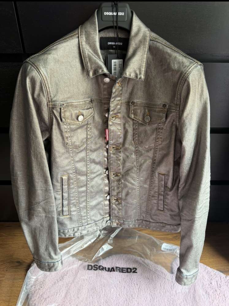 DSQUARED2 metalic effekt riflova bunda