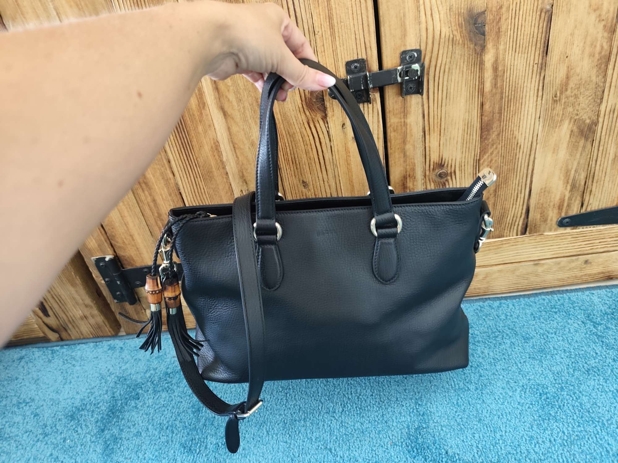Gucci Bamboo leather black