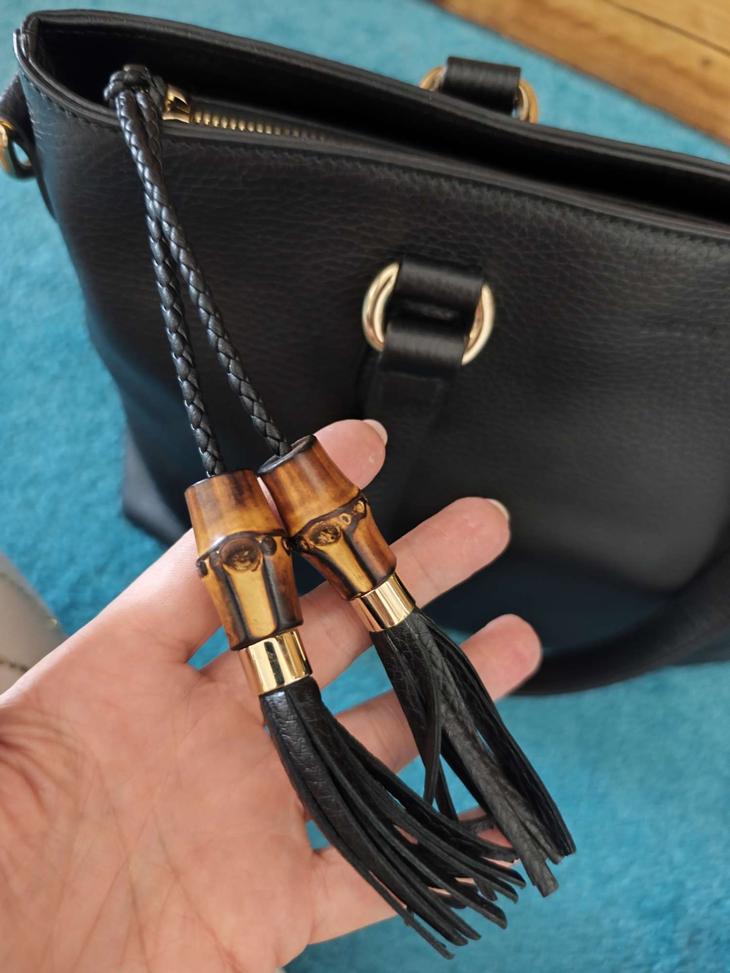 Gucci Bamboo leather black