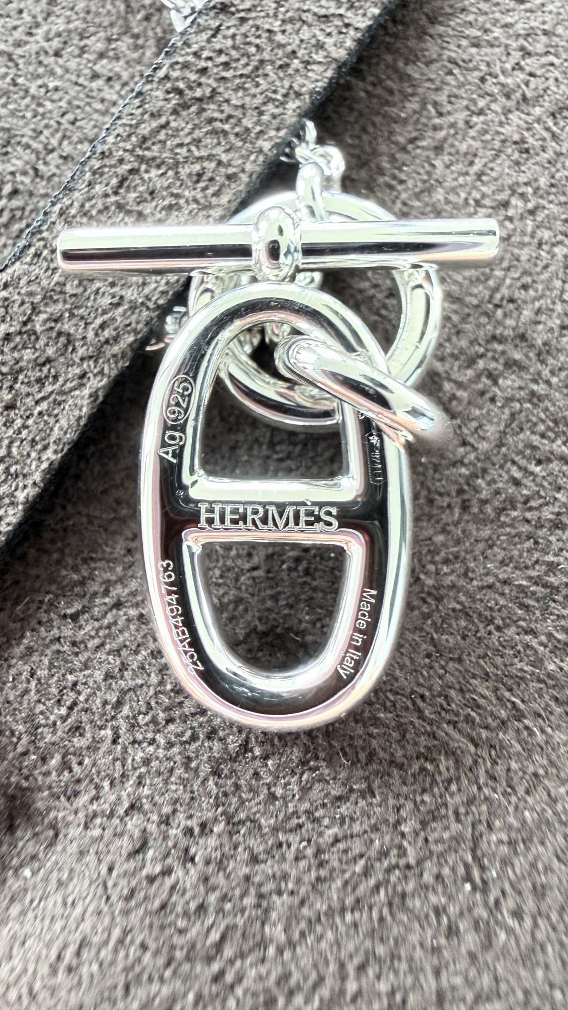 Strieborný náhrdelník Hermès Chaine d'ancre