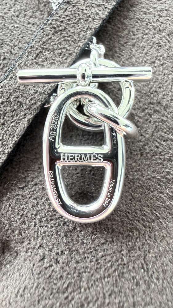 Strieborný náhrdelník Hermès Chaine d'ancre