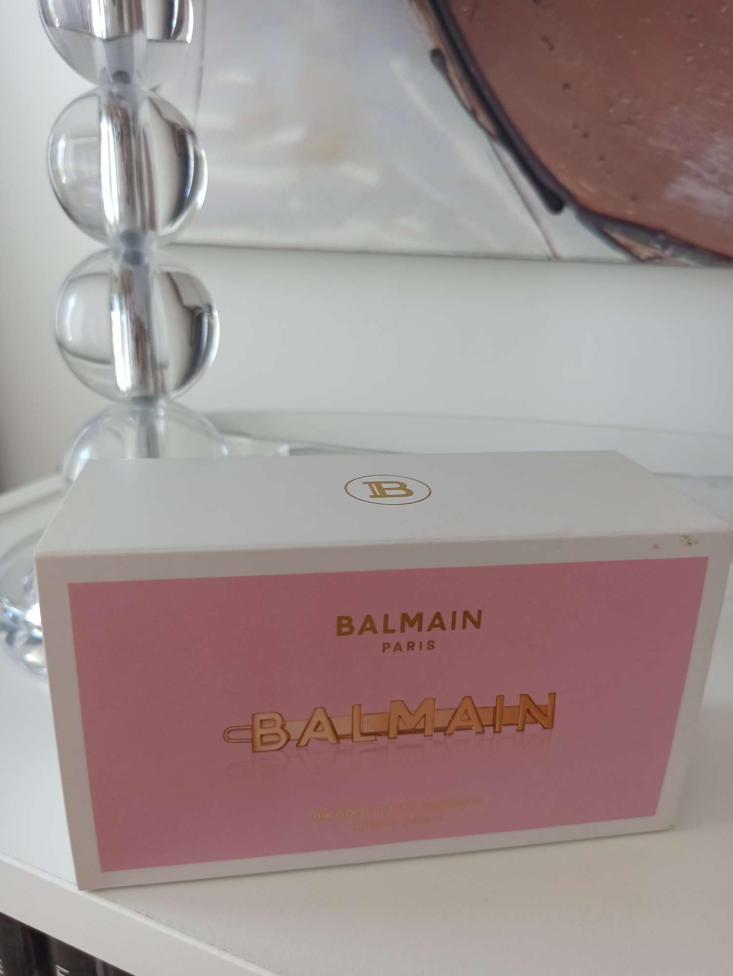 BALMAIN 18K GOLD PLATED HAIR SLIDE