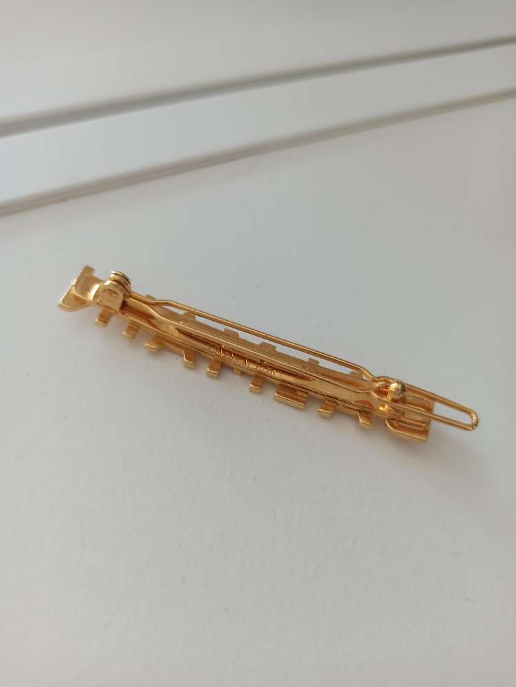 BALMAIN 18K GOLD PLATED HAIR SLIDE
