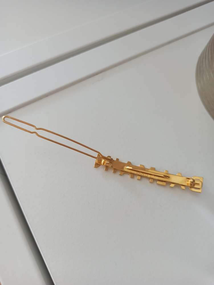 BALMAIN 18K GOLD PLATED HAIR SLIDE