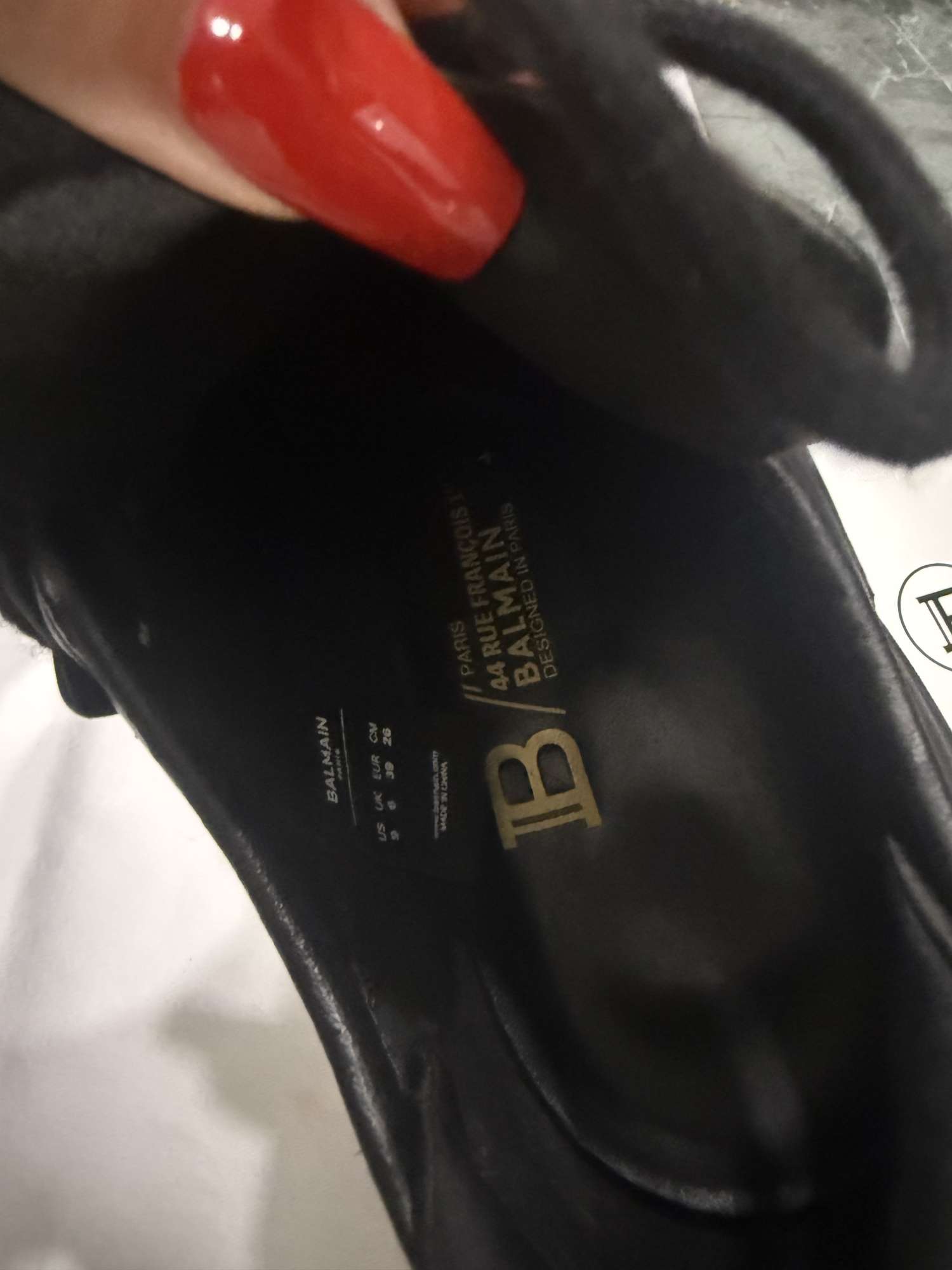 Nízke tenisky Balmain B-Bold z teľacej kože