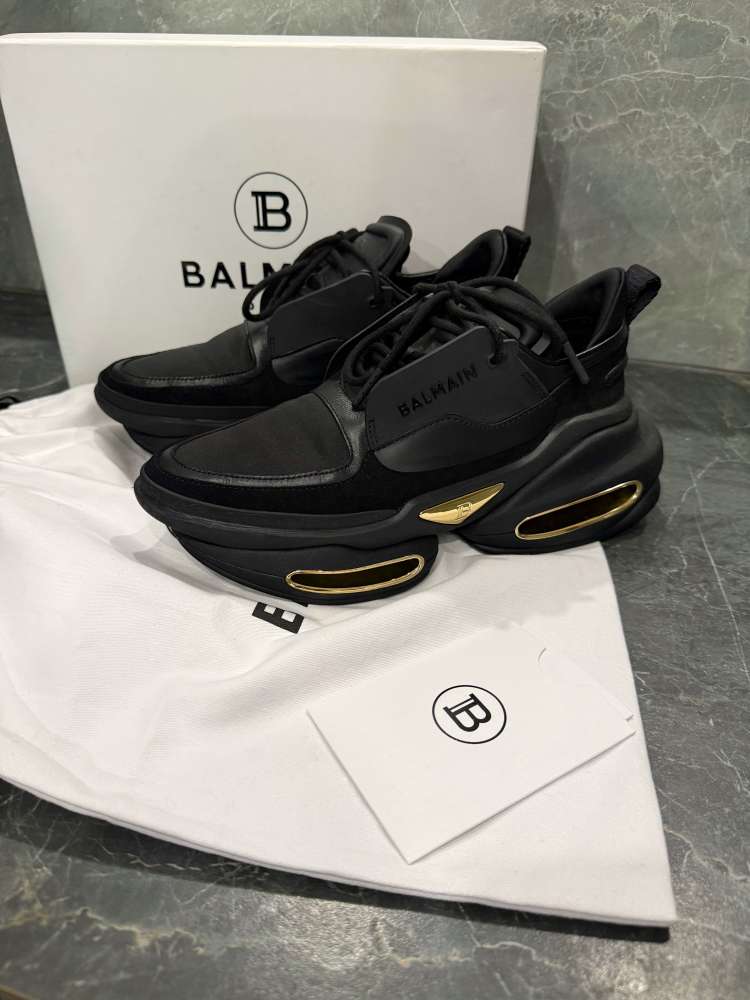 Nízke tenisky Balmain B-Bold z teľacej kože