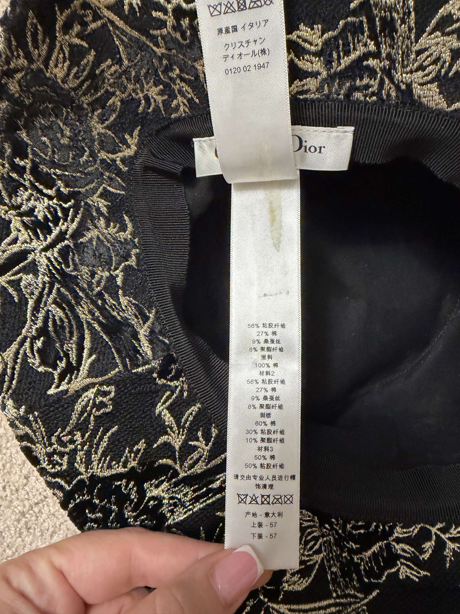 Christian Dior Klobúk
