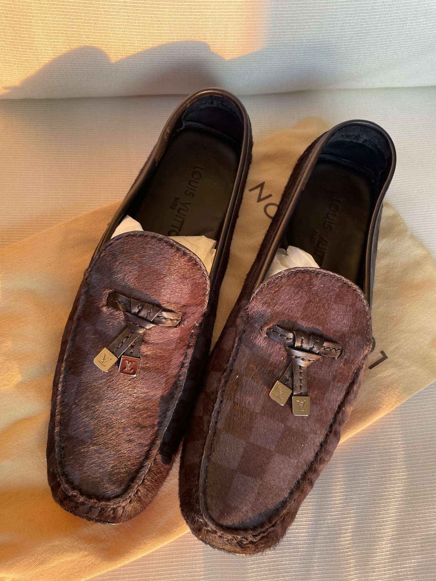 Louis Vuitton mokasíny z poníka