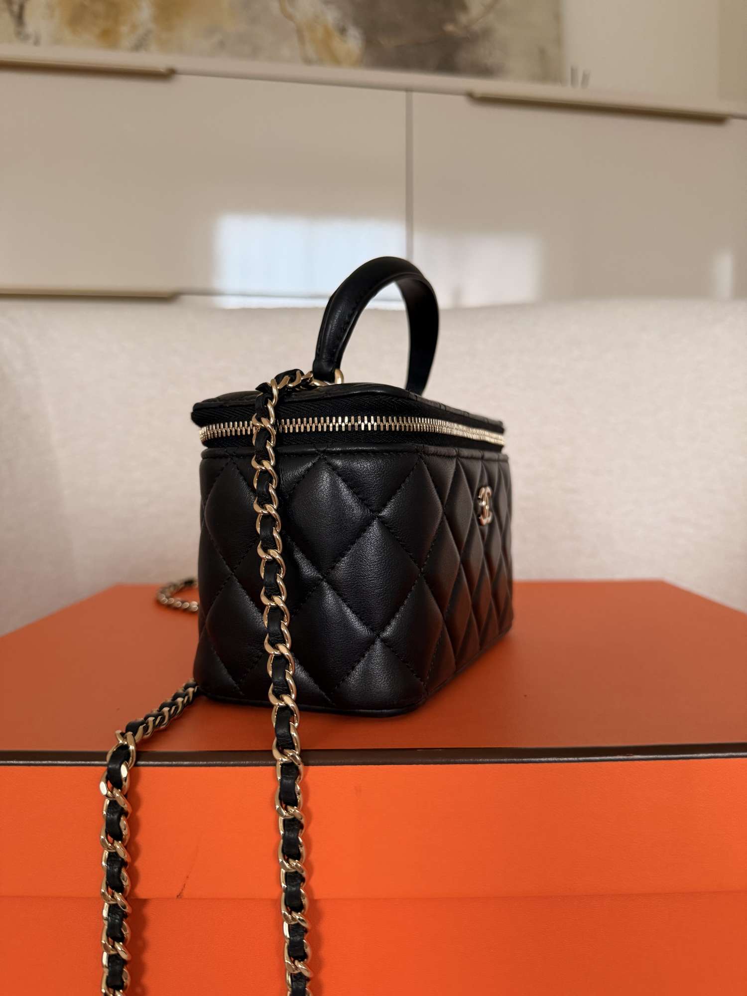 CHANEL Vanity Avec Poignée AP2199 – Black Lambskin | Kompletné balenie