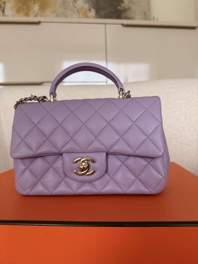 CHANEL Coco Handle Mini – Lavender Lambskin | Kompletné balenie
