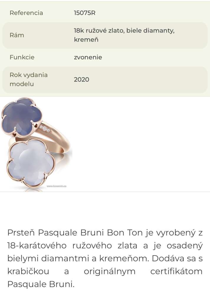 Názov: Pasquale Bruni Bon Ton 18k Rose Gold Chalcedony Ring