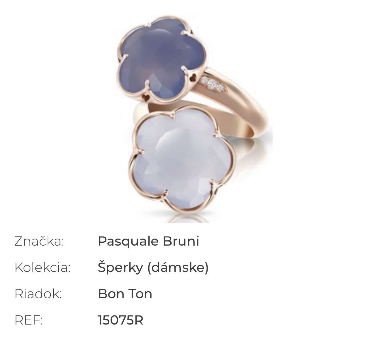 Názov: Pasquale Bruni Bon Ton 18k Rose Gold Chalcedony Ring