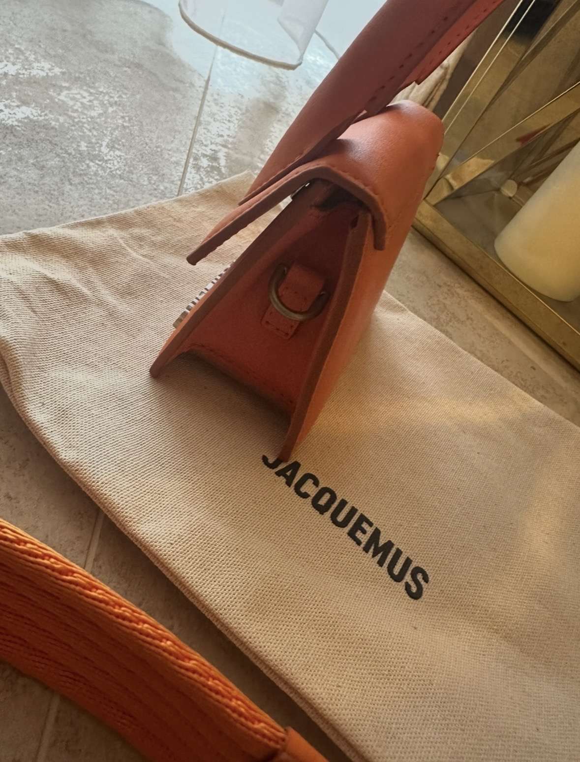 Oranzova kabelka Jacquemus Le Chiquito leather tote bag